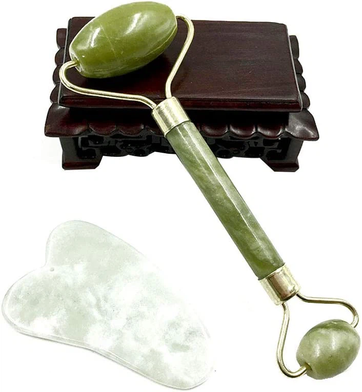 Jade Roller Massager สำหรับการต่อต้านริ้วรอยใบหน้า