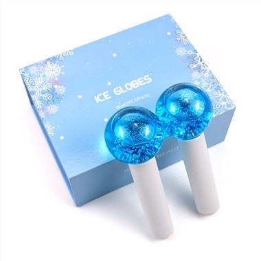 2pcs น้ำแข็งน้ำแข็งสีฟ้าใสโปร่งใส