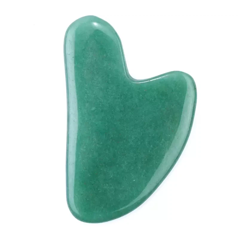 เครื่องมือ Aventurine Gua Sha สีเขียว