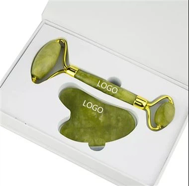 Xiuyan เครื่องนวดหน้า Jade Roller Gua Sha Set พร้อมกล่อง